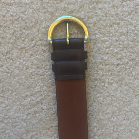 COACH | Brown cowhide leather and solid brass belt - medium - Picture 7 of 8